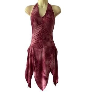 Pink Rose Tie Dye Halter Lyrical Modern Dance Costume Fairy Petal Leotard Sz SA